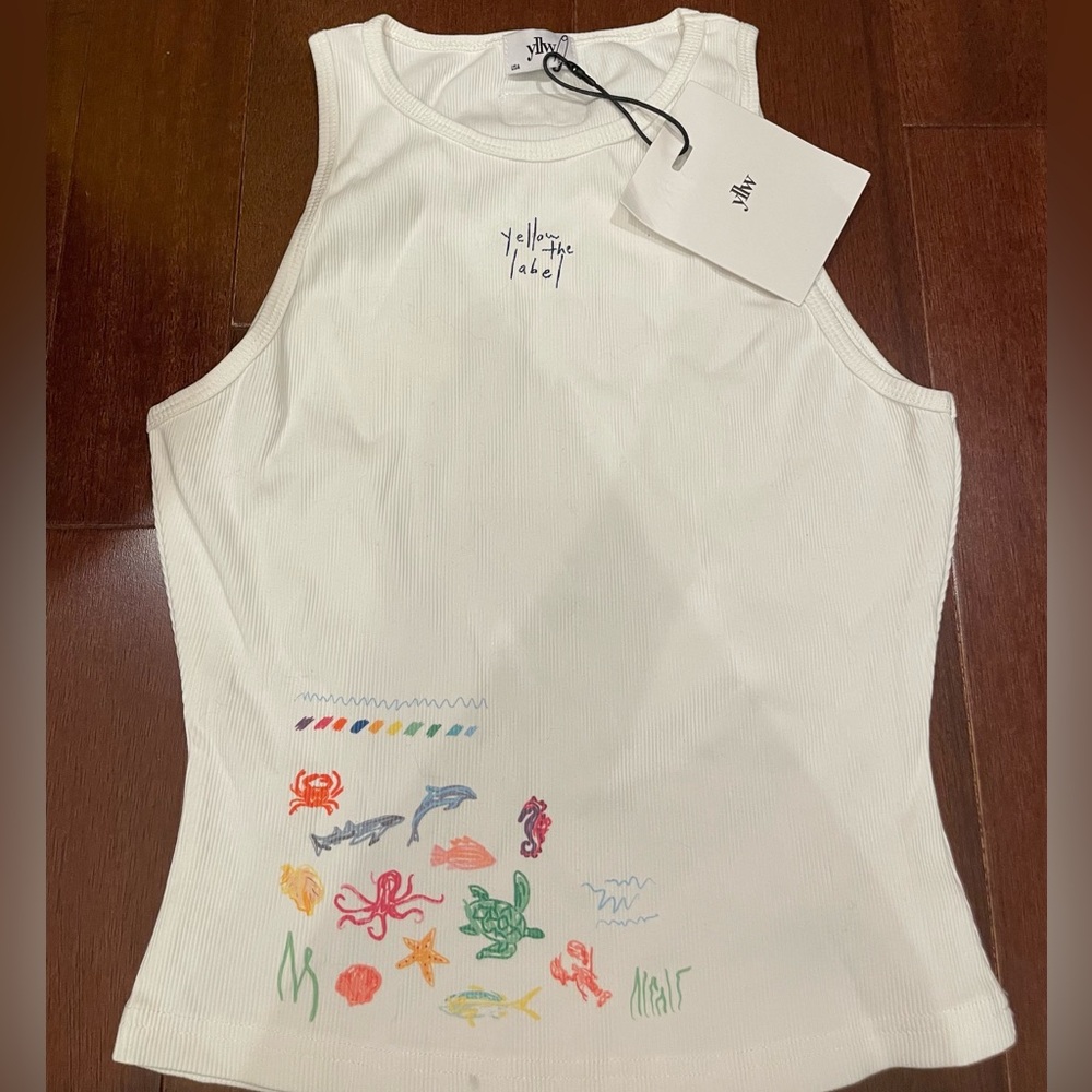 Women’s White Yllw Tank Top